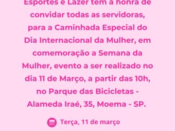 ?? Caminhada em Comemoração ao Dia da Mulher ??