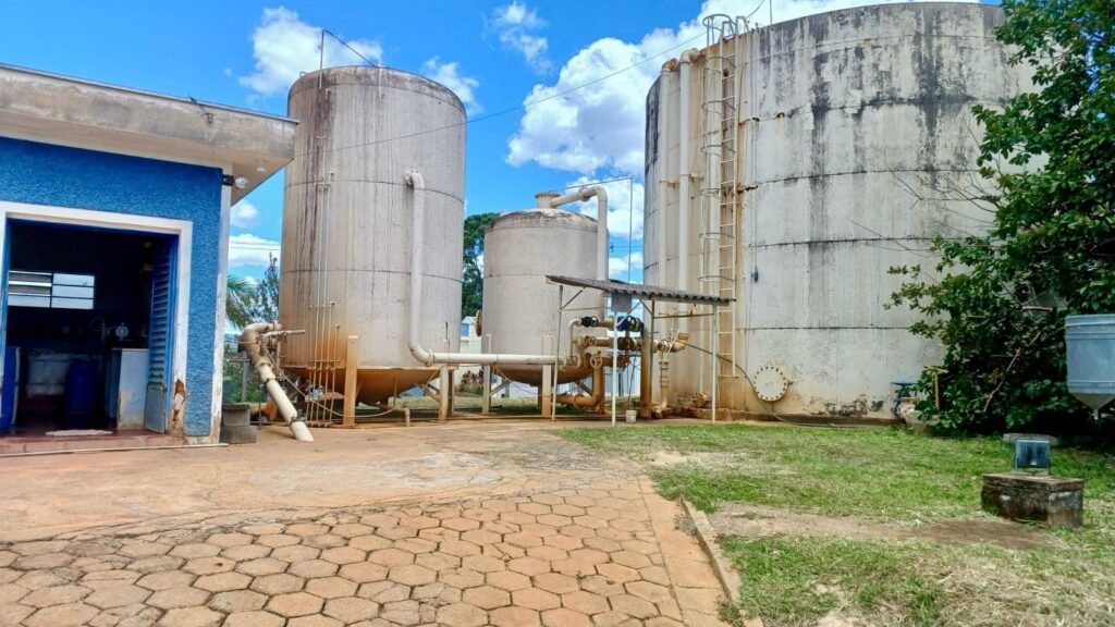 Construção de uma nova Estação de Tratamento de Água  Caconde