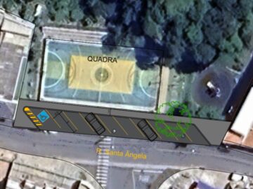 Bolsão de estacionamento da quadra da Rua Santa Ângela  Bairro Colina São José  Louveira