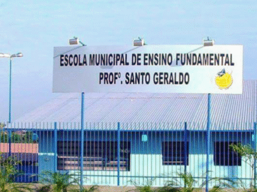 Cobertura da quadra da escola  Santo Geraldo