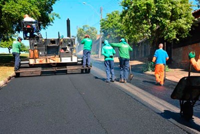 Recapeamento asfáltico em vias urbanas  Guapiaçu
