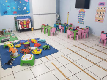 Pintura da creche e berçário Entidade Filantrópica  Pedregulho